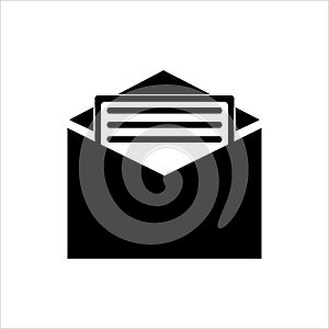 open mail icon, vector, illustration